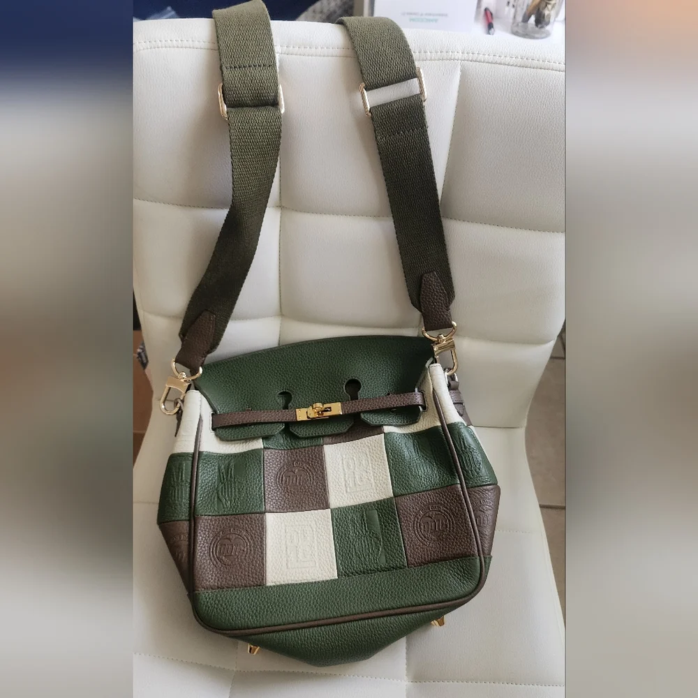 Leo Stytch Elegant‎ Green and Brown Women's Bag